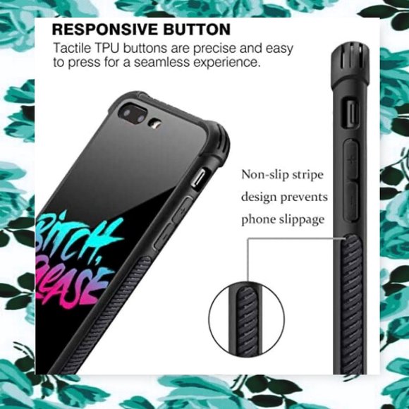 IPhone 7 Plus & 8 Plus "B;tch Please" Case and Matching Finger Ring Stand - Picture 6 of 13